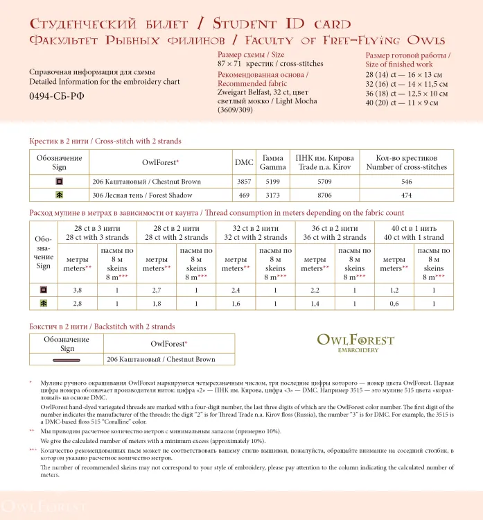Студенческий билет Академии им. совы Дуси