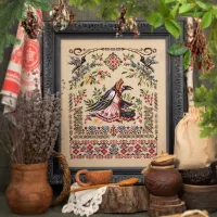 Схема для вышивания «Сорока-ворона» 