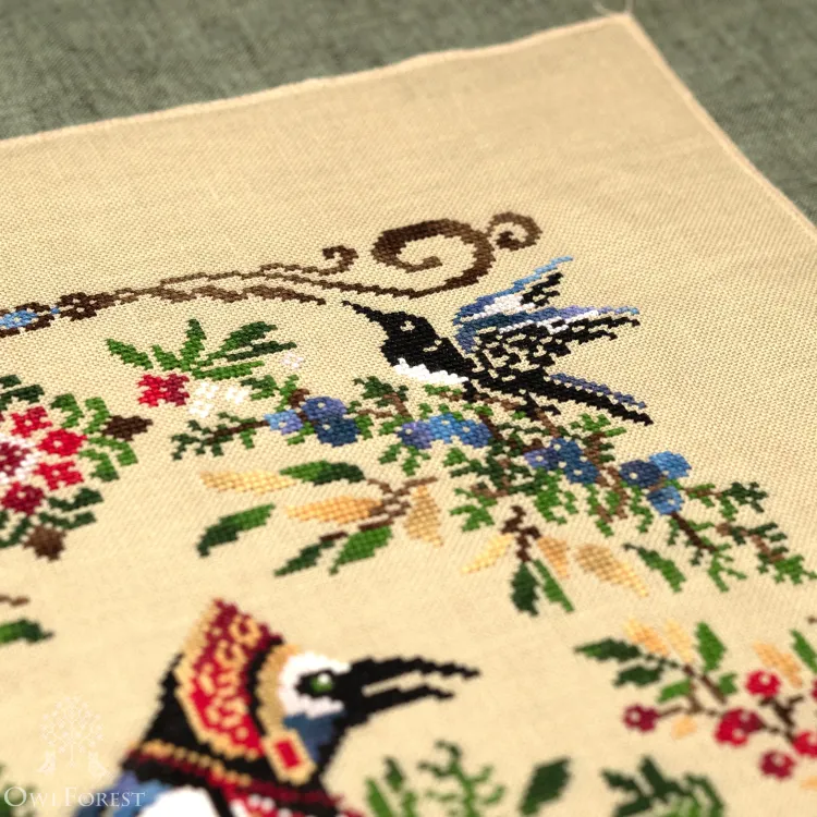 Схема для вышивания «Сорока-ворона» 