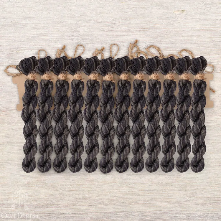 Набор ниток OwlForest для схемы «Чёрный винтаж» (DMC)