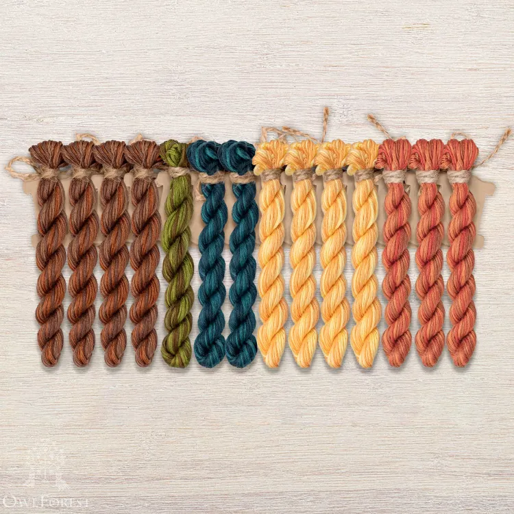 Набор ниток OwlForest для схем «Индейские мотивы» (ПНК) 5 цветов