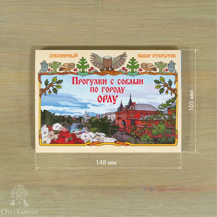 Набор открыток «Прогулки с совами по городу Орлу»