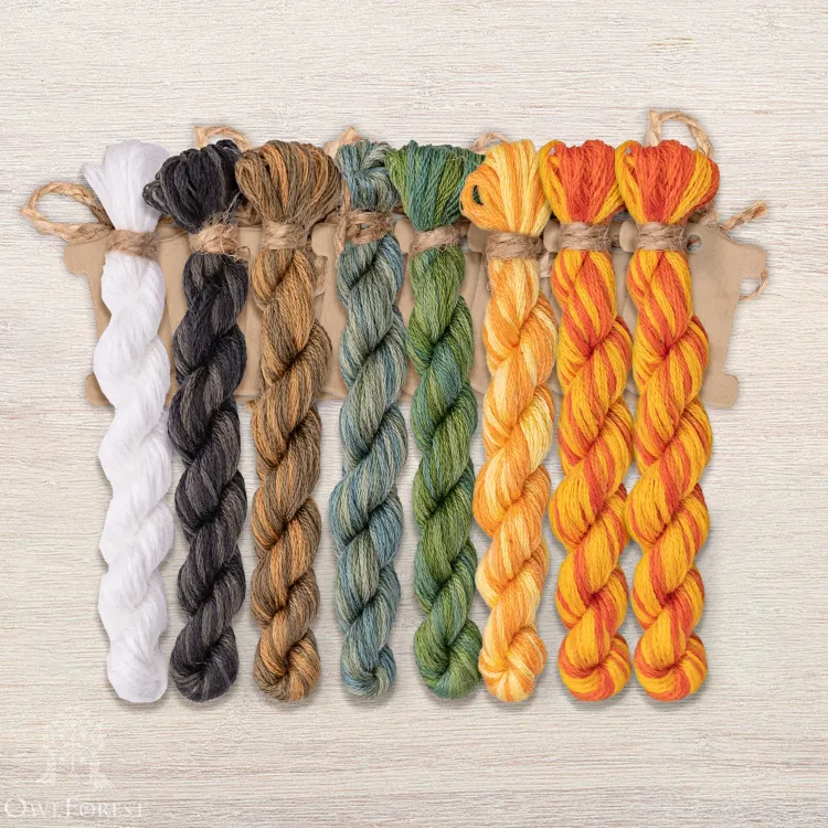 Набор ниток OwlForest для схемы «Облепиховое лето» (DMC)