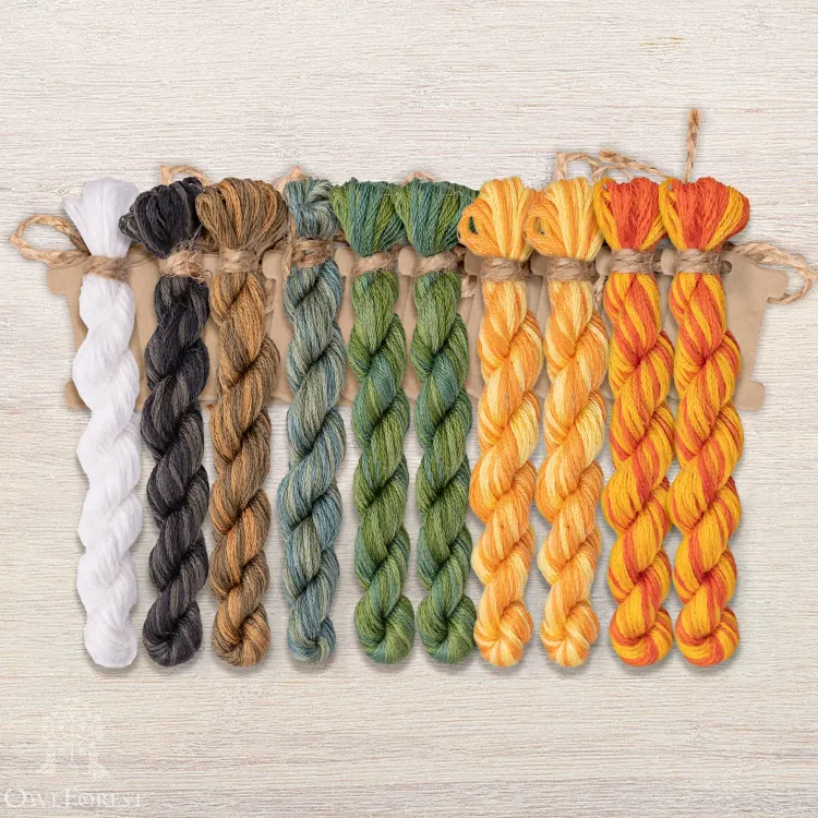 Набор ниток OwlForest для схемы «Облепиховое лето» (DMC)