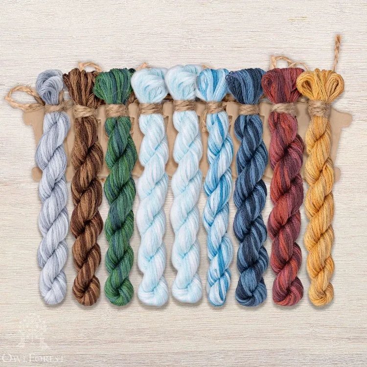Набор ниток OwlForest для схемы «Гиперборея» (DMC)