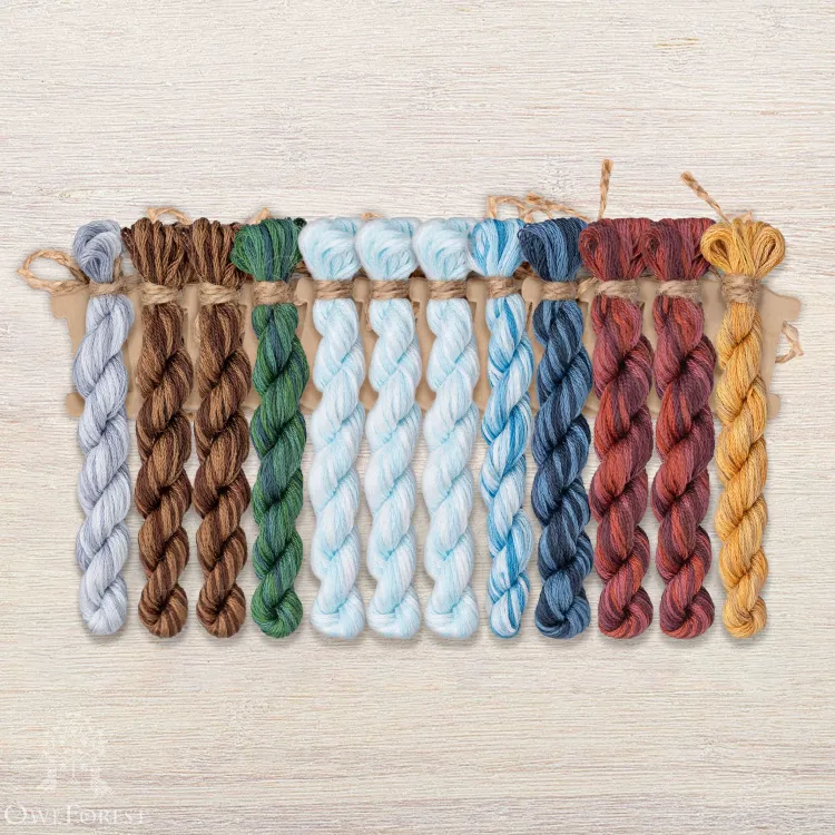 Набор ниток OwlForest для схемы «Гиперборея» (DMC)