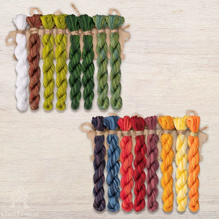 Набор ниток OwlForest для схемы «Фруктово-ягодная корзина» (DMC)