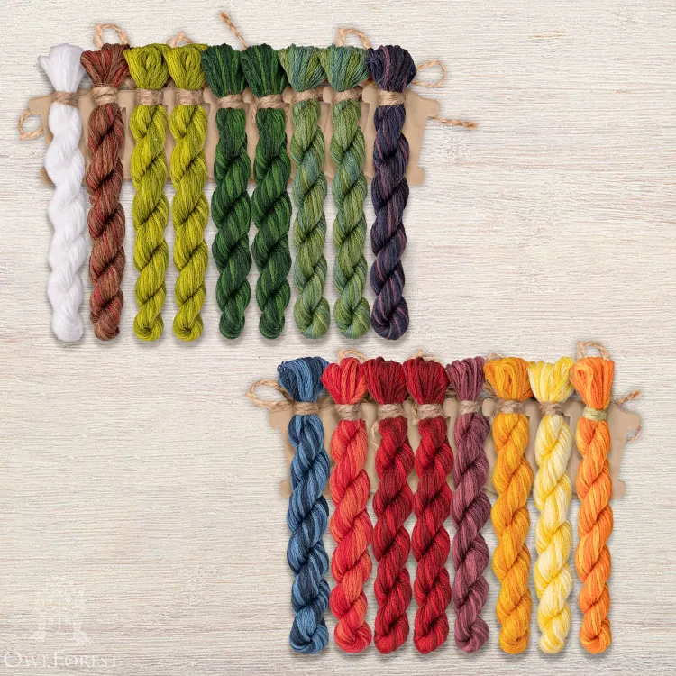 Набор ниток OwlForest для схемы «Фруктово-ягодная корзина» (DMC)