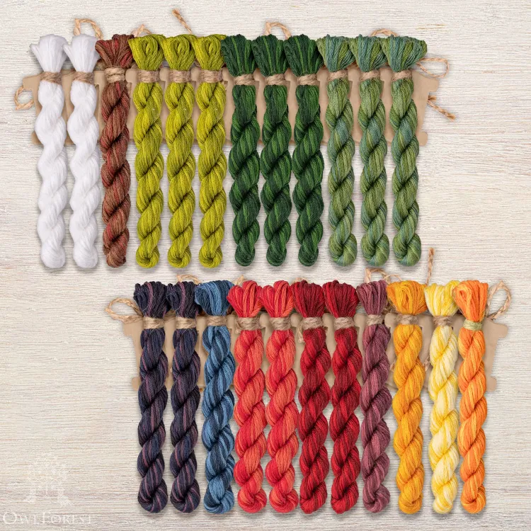 Набор ниток OwlForest для схемы «Фруктово-ягодная корзина» (DMC)