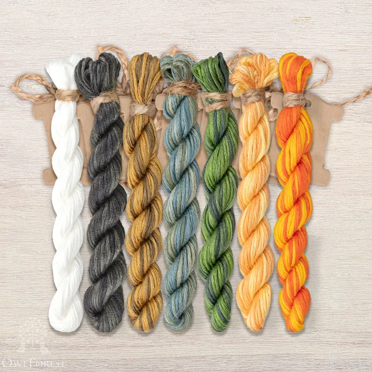 Набор ниток OwlForest для схемы «Облепиховое лето» (ПНК)