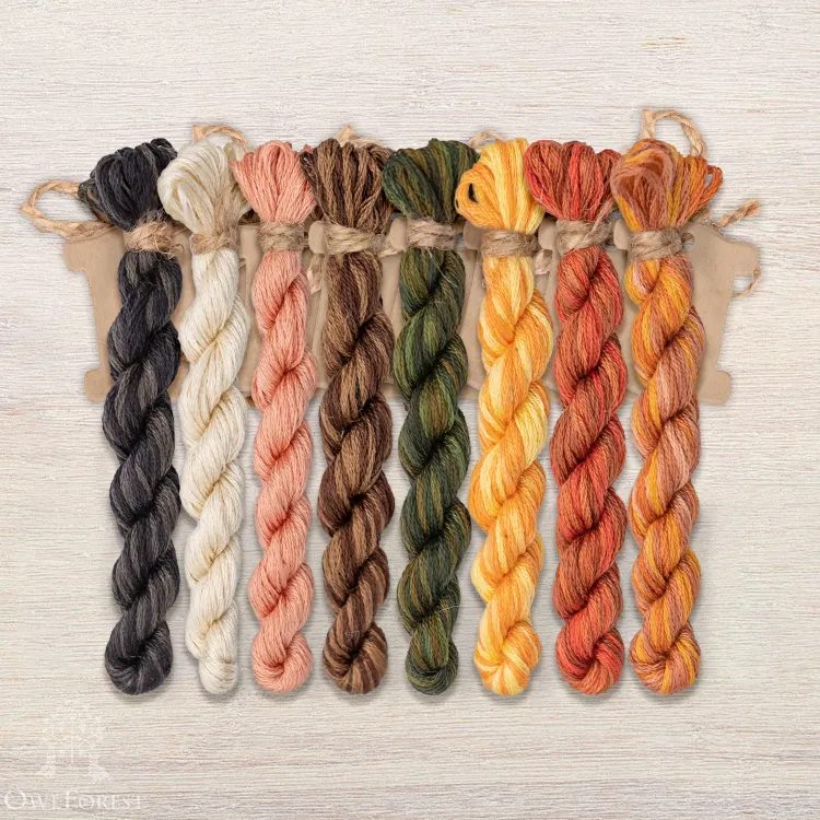 Набор ниток OwlForest для схемы «Баба Яга» (DMC)