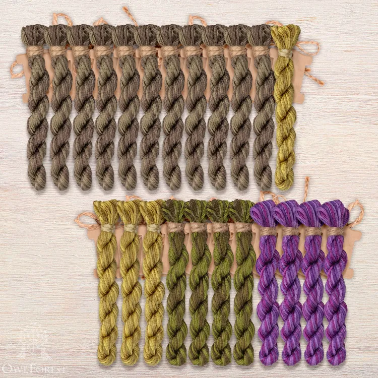 Набор ниток OwlForest для схемы «Лунный олень» (DMC)