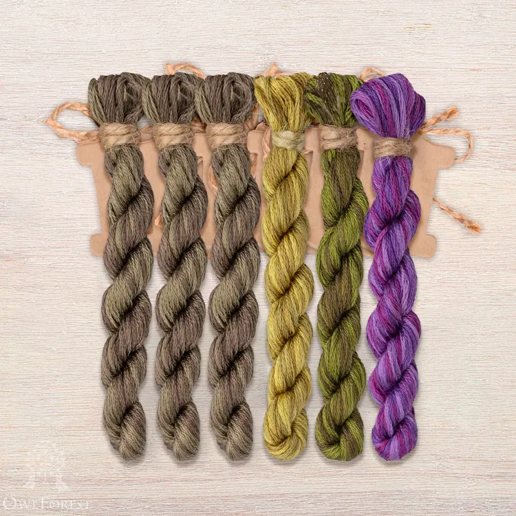 Набор ниток OwlForest для схемы «Лунный олень» (DMC)