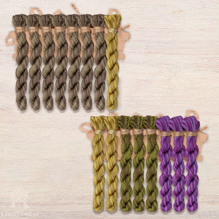 Набор ниток OwlForest для схемы «Лунный олень» (DMC)