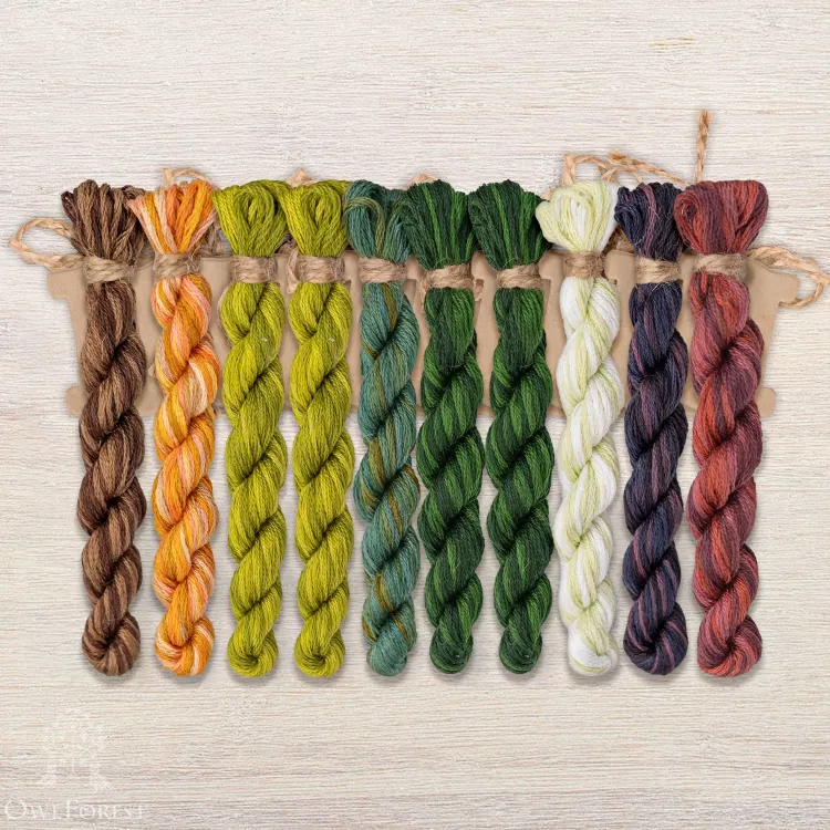 Набор ниток OwlForest для схемы «Крыжовниковое лето» (DMC)
