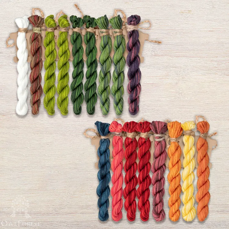 Набор ниток OwlForest для схемы «Фруктово-ягодная корзина» (ПНК)