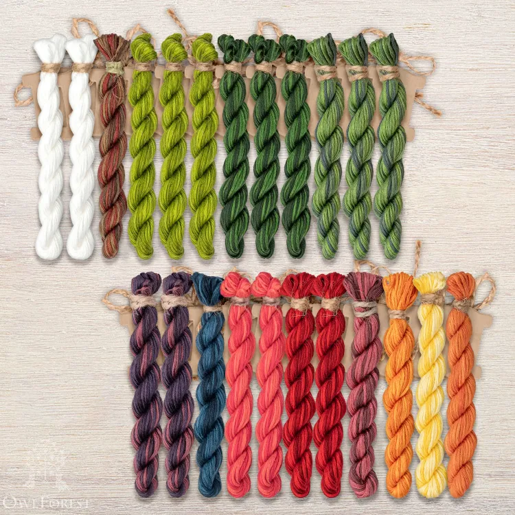 Набор ниток OwlForest для схемы «Фруктово-ягодная корзина» (ПНК)