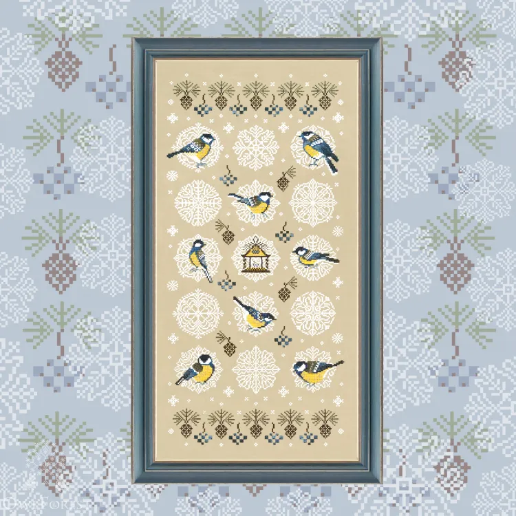 Электронная схема «Снежные синички»