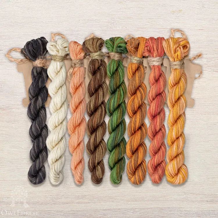 Набор ниток OwlForest для схемы «Баба Яга» (ПНК)