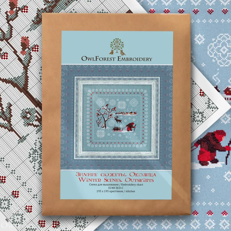 Схема для вышивания «Зимние сюжеты. Околица» 