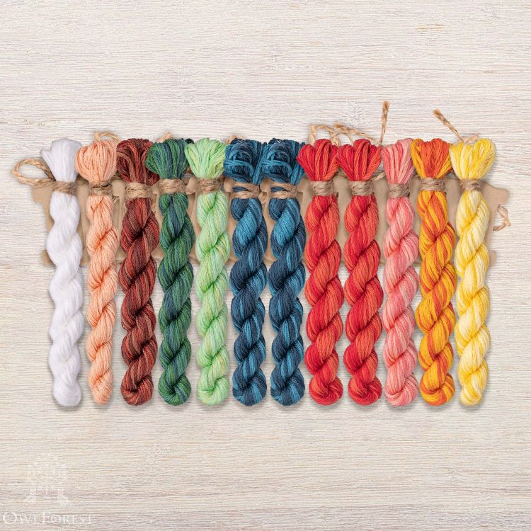 Набор ниток OwlForest для схемы «Красота южных морей» (DMC)