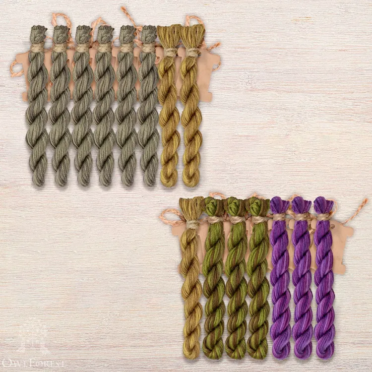 Набор ниток OwlForest для схемы «Лунный олень» (ПНК)