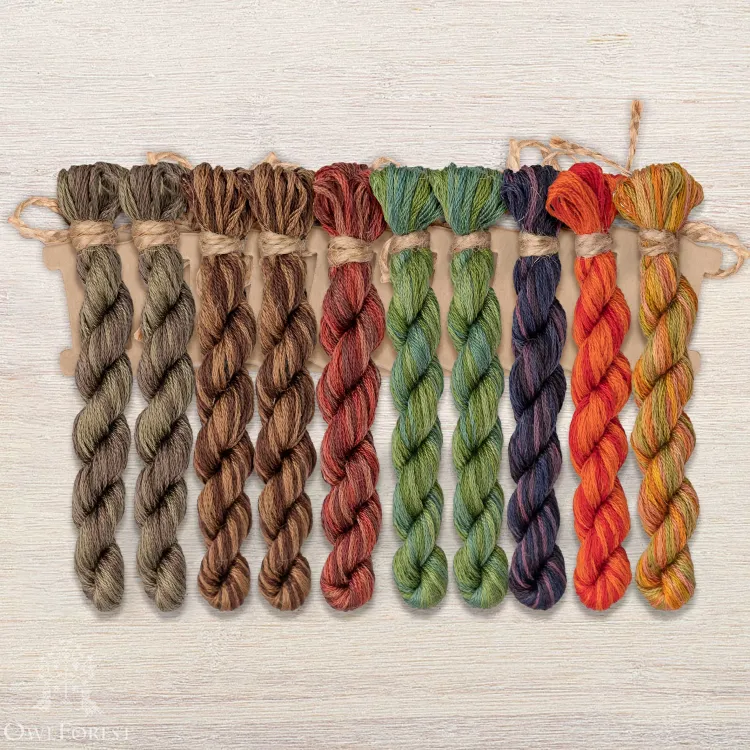 Набор ниток OwlForest для схемы «Совинница» (DMC)