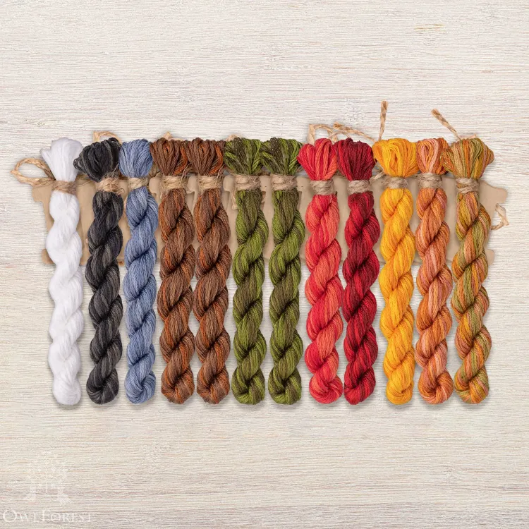 Набор ниток OwlForest для схемы «Будни Горыничны» (DMC) 