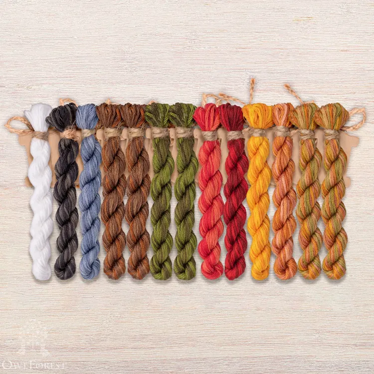 Набор ниток OwlForest для схемы «Будни Горыничны» (DMC) 