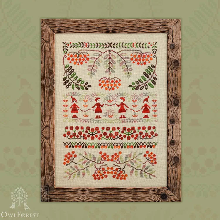 Схема для вышивания «Рябиновые бусы»