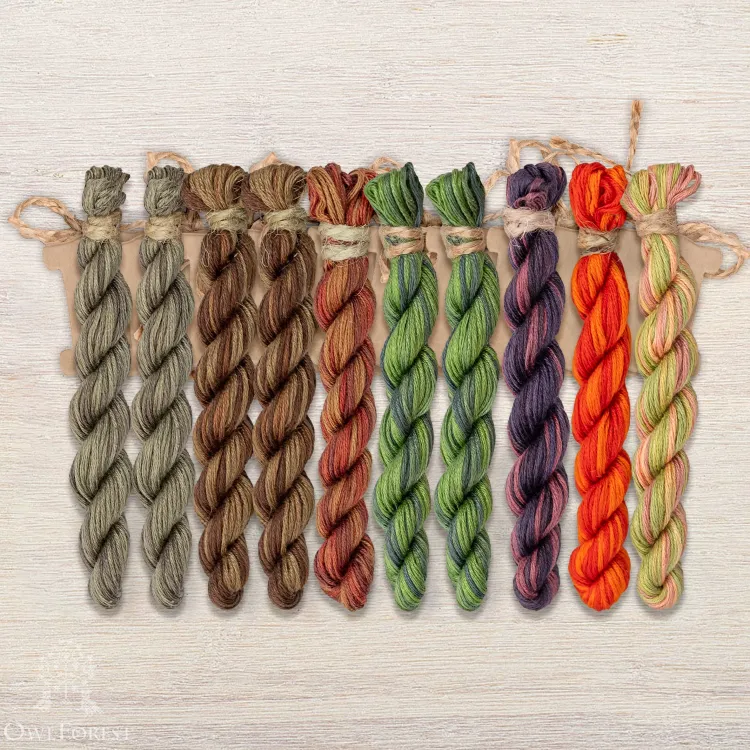 Набор ниток OwlForest для схемы «Совинница» (ПНК им. Кирова)