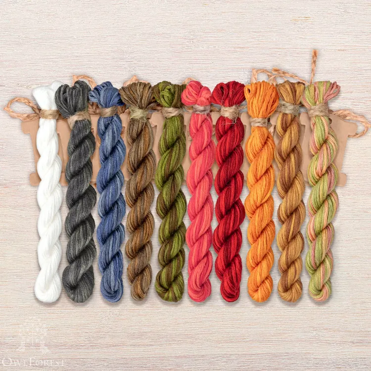 Набор ниток OwlForest для схемы «Будни Горыничны» (ПНК)