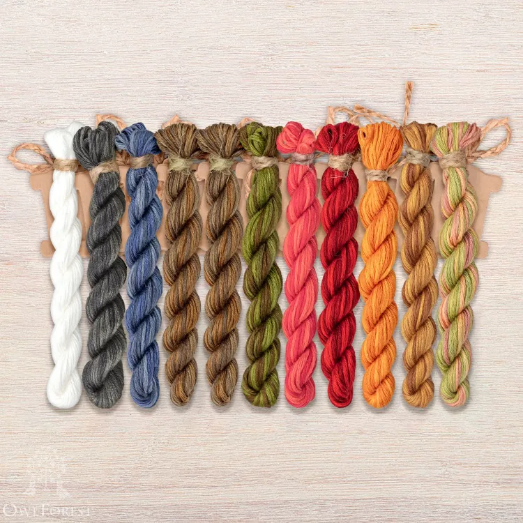 Набор ниток OwlForest для схемы «Будни Горыничны» (ПНК)