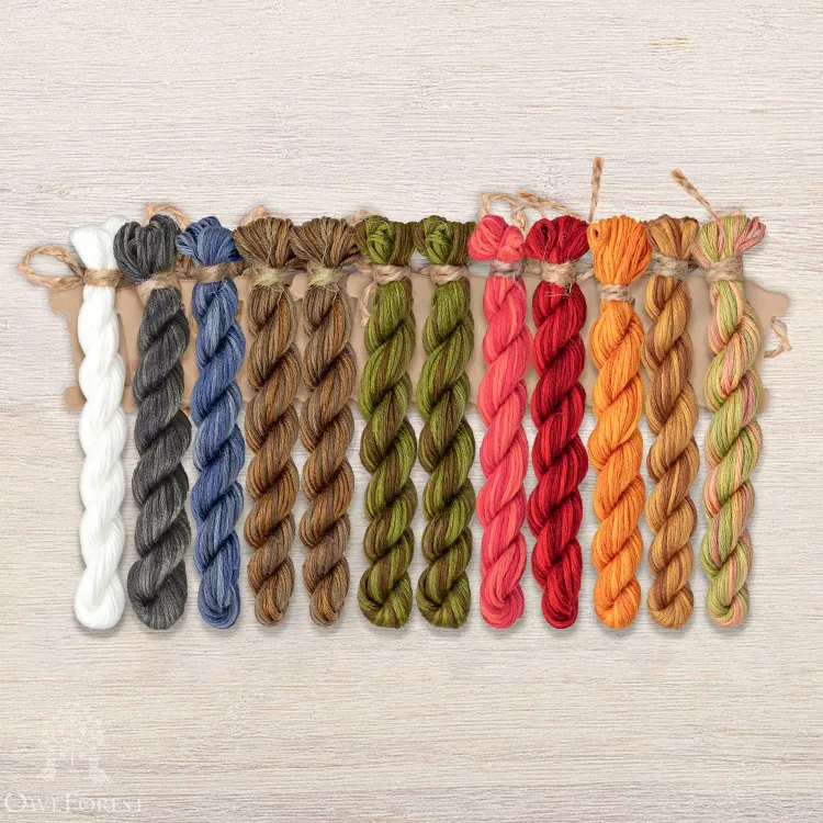 Набор ниток OwlForest для схемы «Будни Горыничны» (ПНК)