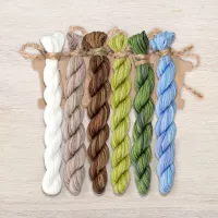 Набор ниток OwlForest для схемы «Журавли» (ПНК)