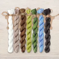 Набор ниток OwlForest для схемы «Журавли» (ПНК)