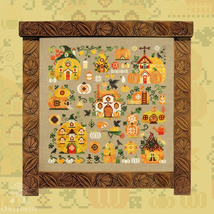 Набор для вышивания «Тыквенные домики»