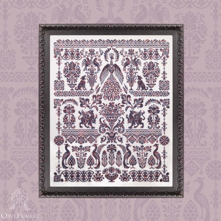 Схема для вышивания «Королевские павлины»