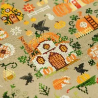 Схема для вышивания «Тыквенные домики»