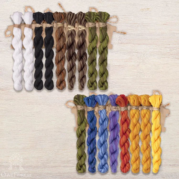 Набор ниток OwlForest для схемы «Танец бабочек» (DMC)