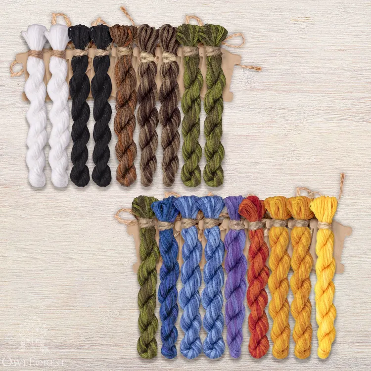 Набор ниток OwlForest для схемы «Танец бабочек» (DMC)