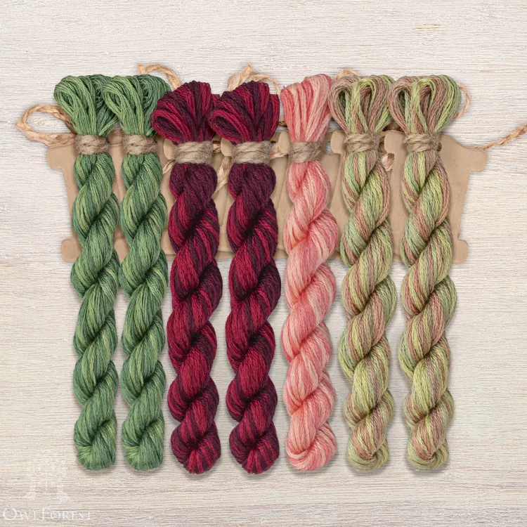 Набор ниток OwlForest для схемы «Тюльпановое дерево» (DMC)