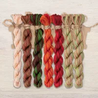 Набор ниток OwlForest для схемы «Рябиновые бусы» (DMC)