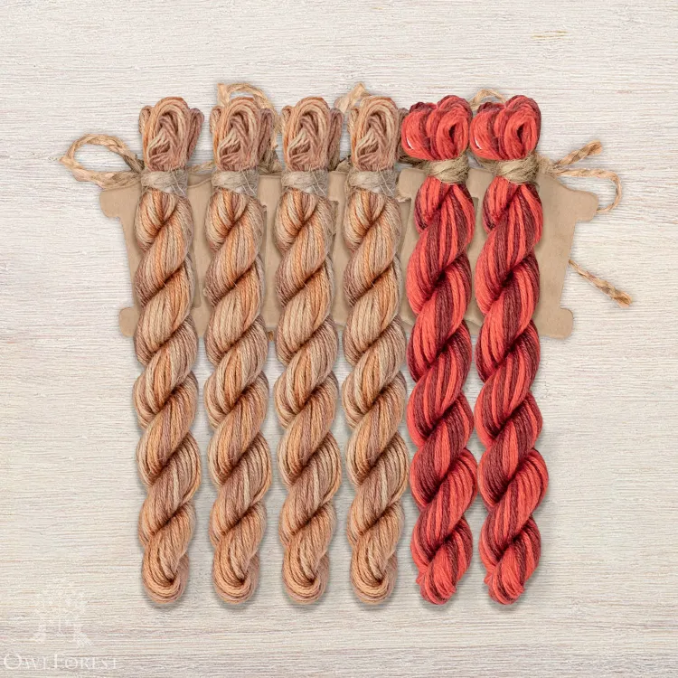 Набор ниток OwlForest для схемы «Винтажная кухня» (ПНК)