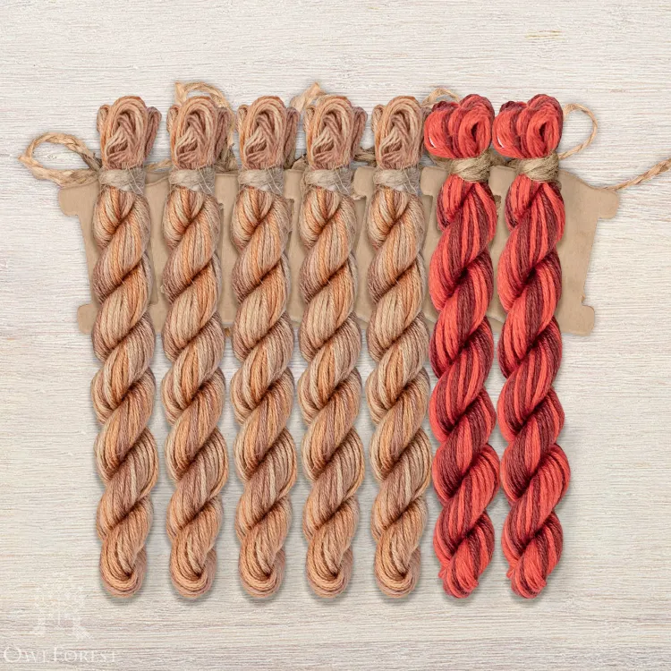 Набор ниток OwlForest для схемы «Винтажная кухня» (ПНК)