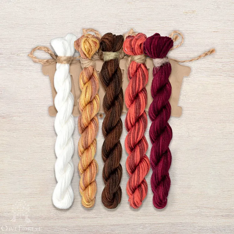 Набор ниток OwlForest для схемы «Зимние сюжеты. Околица» (ПНК)