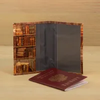 Обложка на паспорт «Книжный шкаф»