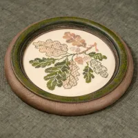 Бесплатная схема для вышивания «Ветка дуба»