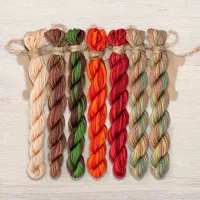 Набор ниток OwlForest для схемы «Рябиновые бусы» (ПНК)