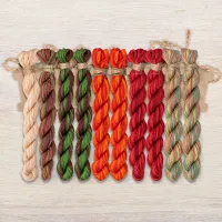 Набор ниток OwlForest для схемы «Рябиновые бусы» (ПНК)